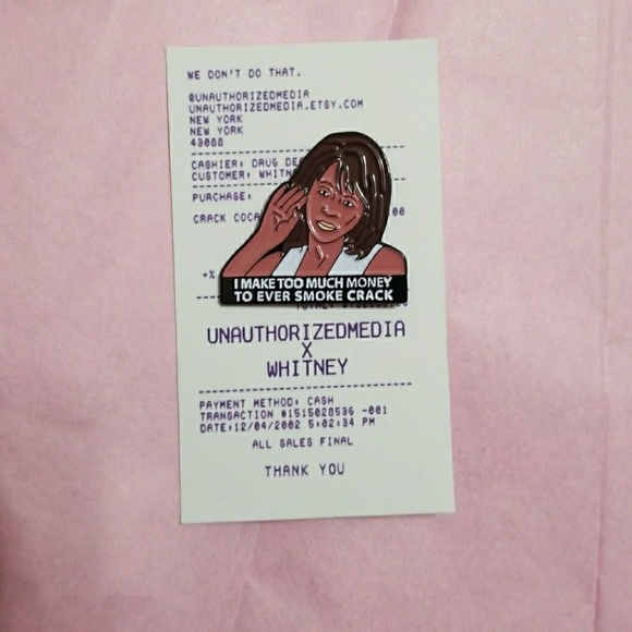 Unauthorized Media Jewelry - Unauthorized Media X Whitney Houston Enamel Pin